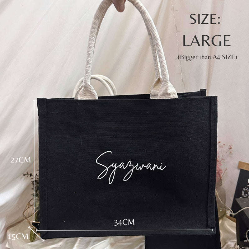 Jute Bag Black Color
