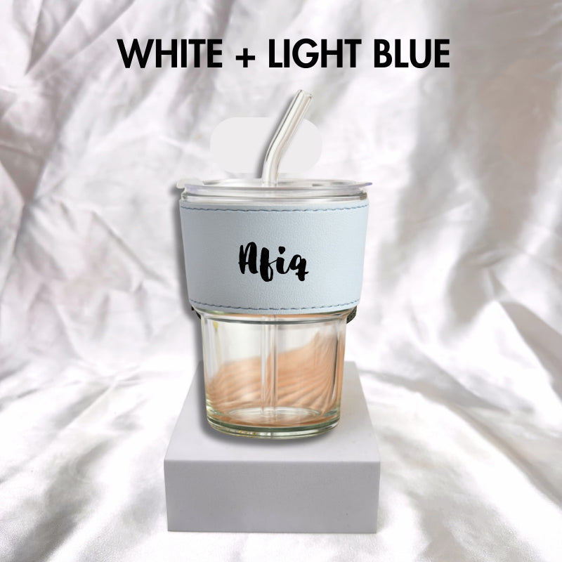 Bamboo Glass Cup - 400ml